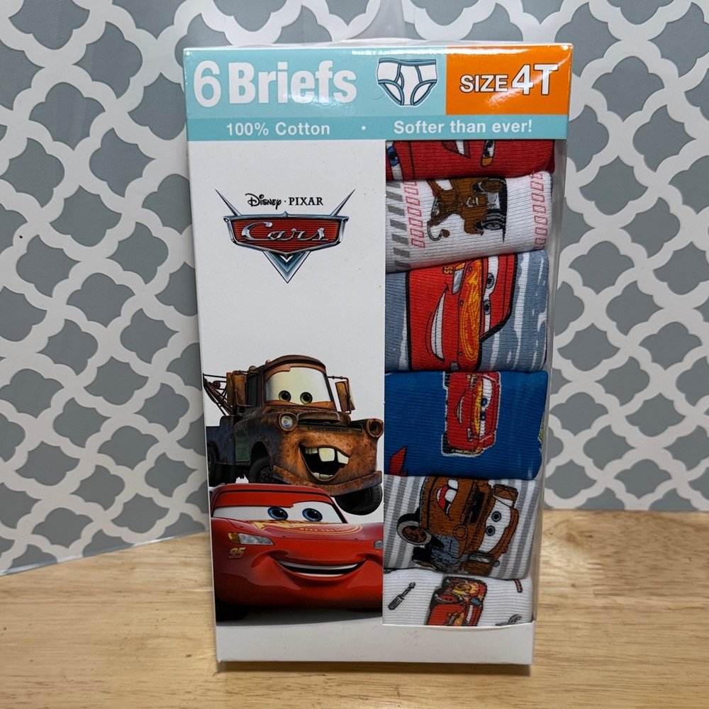 Disney Cars Kids Briefs - Red, Blue, White
